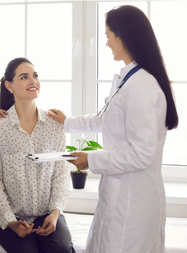 Doctor with patient